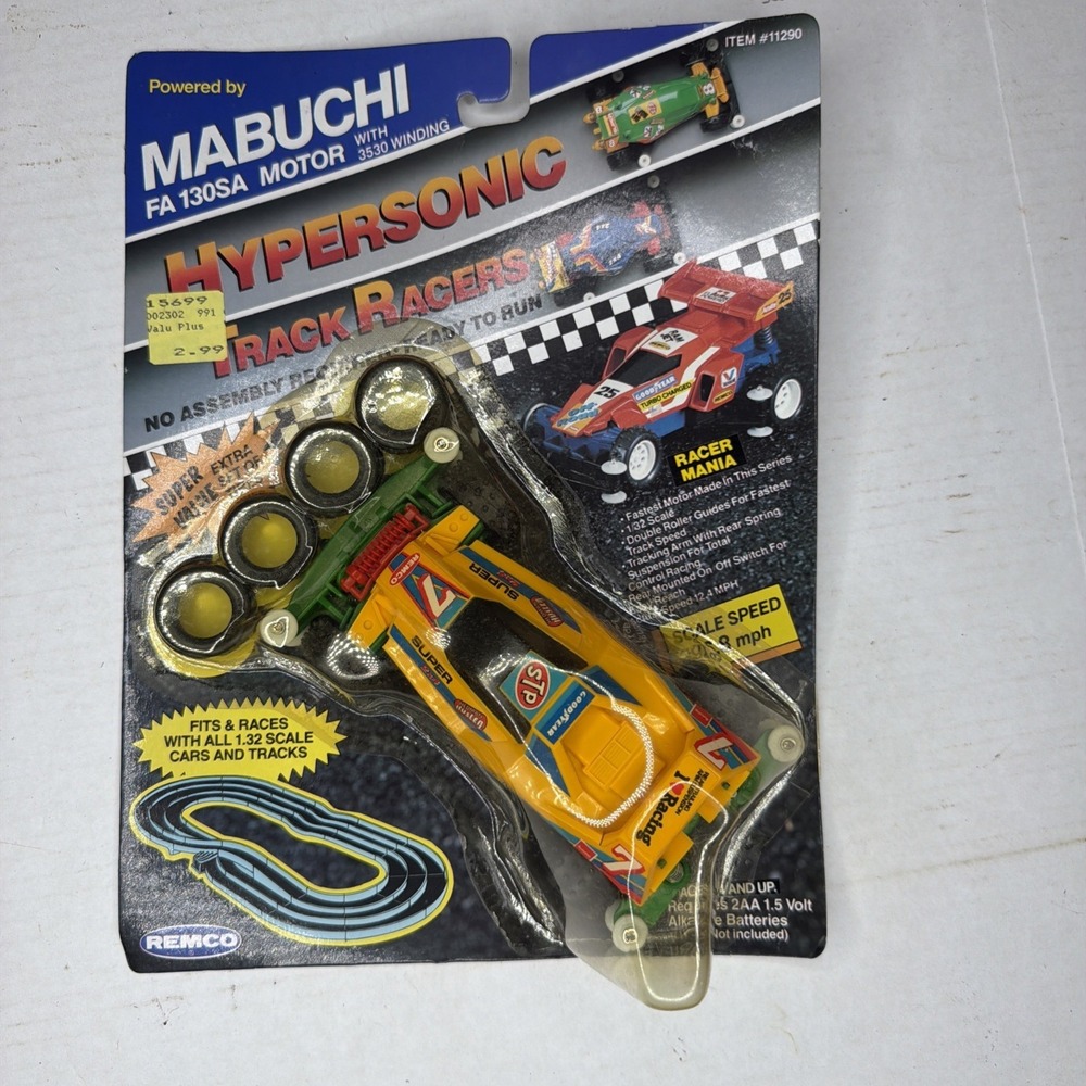 Vintage 1989 Remco Hypersonic Track Racers Car 1:32 Mabuchi 7